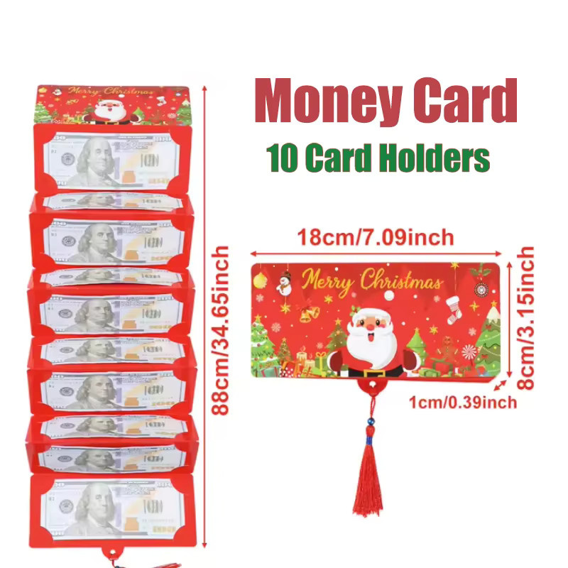Beeinch Weihnachtlicher Geldhalter und Grußkarte als roter Umschlag für Geschenke und Geburtstage für Kinder - Bild 2