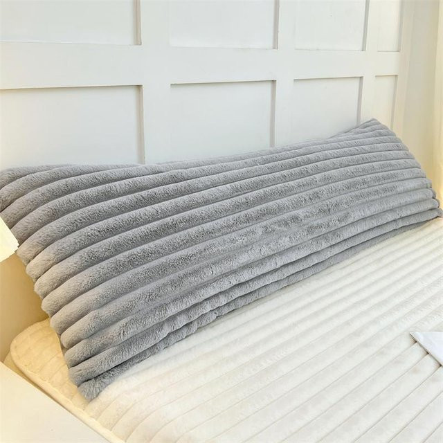 JMG Clothing Plüsch-Kissenhülle grau, rechteckig, B/T/H: 74 x 48 x 0 cm - Bild 1
