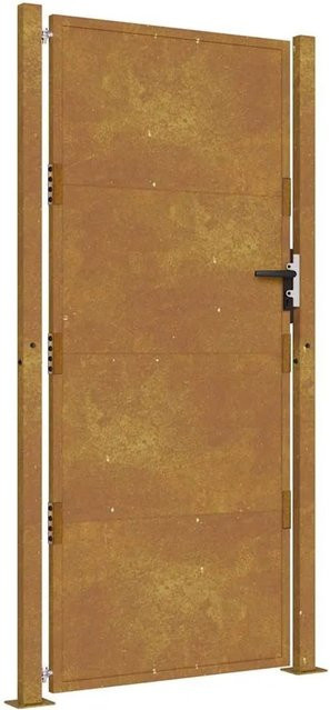 vidaXL Gartentor aus Cortenstahl in Braun, B: 110 cm, H: 205 cm - Bild 1