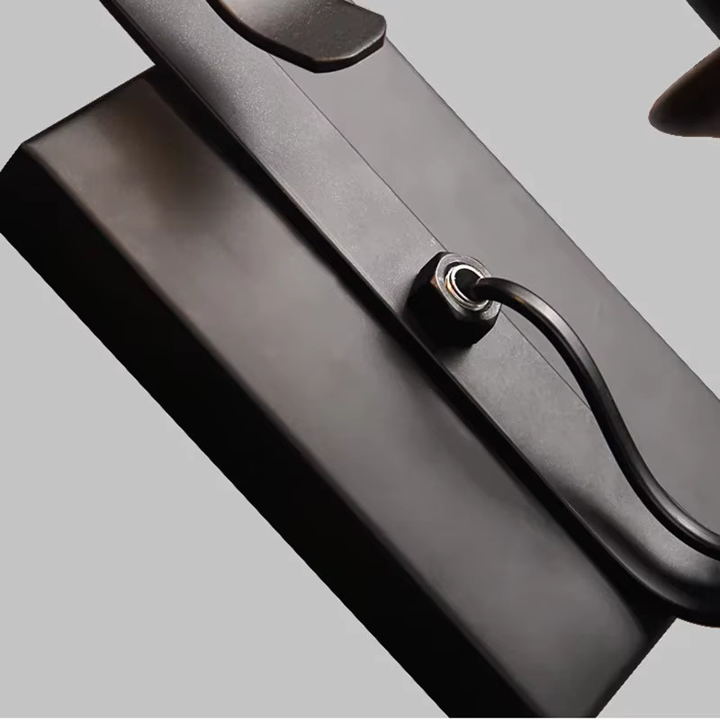 Claeted Vintage Wandleuchte im Industrial Design aus Metall und Glas mit transparentem Tropfen-Schirm für Schlafzimmer, Wohnzimmer und Flur - Bild 5