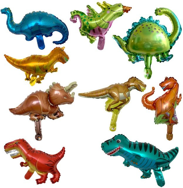 LQZZY Mini-Dinosaurier-Folienballons, 10 Stück - Bild 1