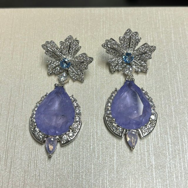 Bilincolor Ohrring, Cubic Zirconia, Lila, Damen - Bild 1