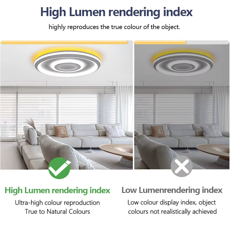 BENEWTON TUYA RGB-LED-Deckenleuchte in Weiß mit integriertem Lautsprecher, dimmbar und per App oder Fernbedienung steuerbar, moderne runde Deckenlampe für dein Wohnzimmer - Bild 4