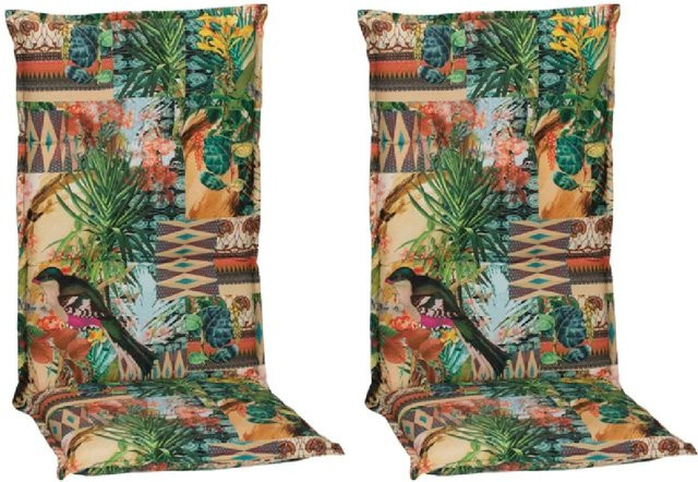 Beo Sitzauflage Hochlehner Turin 2er Set Dschungel Design bunt B/T/H: 118 x 46 x 8 cm - Bild 1