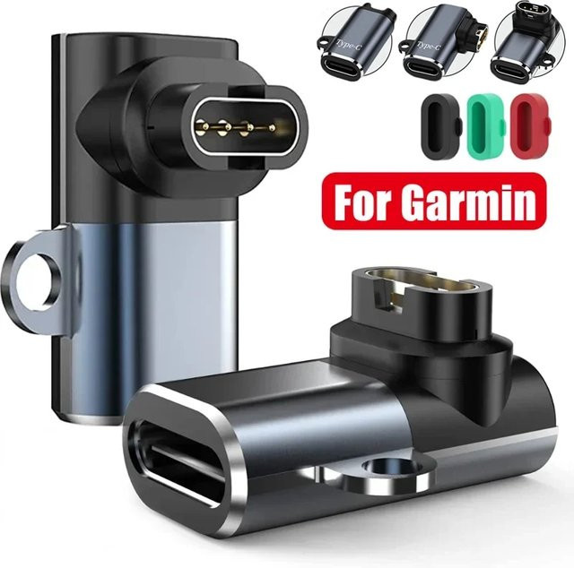 Ladekabel-Adapter für Garmin Smartwatches mit USB-C oder Micro-USB Anschluss für Fenix, Vivoactive und Forerunner Modelle - Bild 1