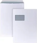 POSTHORN Versandtasche DIN C4 aus Papier, weiß, selbstklebend, 250 Stück - Bild 1