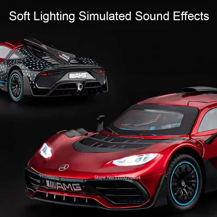 MAKEDA ONE SLS Sportwagen Modell, 1:24, mit Licht und Sound, Metall - Bild 2
