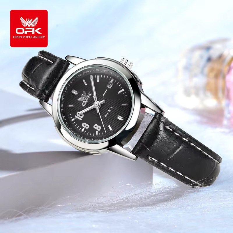OPK Armbanduhr Quarz, Leder, Schwarz, Herren - Bild 3