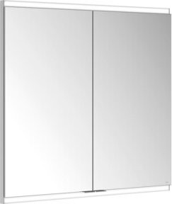 Keuco Spiegelschrank Royal Modular 2.0 in Weiß mit 2 Drehtüren, LED-Beleuchtung und Kristall-Doppelspiegel, B/H/T: 80 x 70 x 12 cm - Bild 1