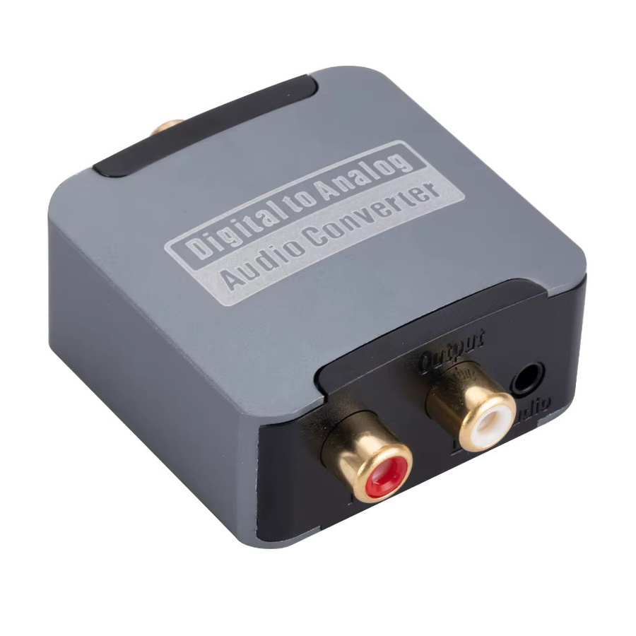 PzzPss DAC Digital-Analog-Audio-Konverter mit optischem SPDIF Toslink und Koaxial-Eingang zu RCA L/R sowie 3,5-mm-Klinke und Kopfhörerverstärker-Ausgang - Bild 3