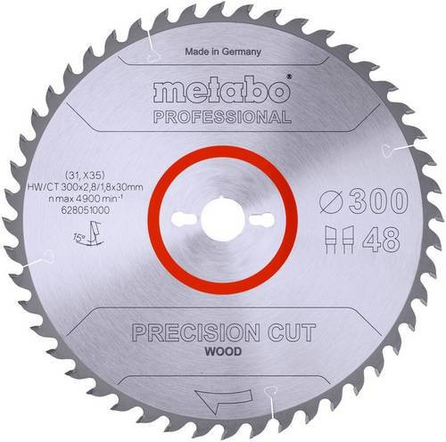 Metabo Kreissägeblatt Precision Cut Wood Professional für Holz und Metall, Durchmesser: 300 mm, Farbe: Silber - Bild 1