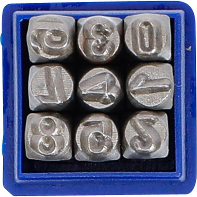 BGS Einschlagzahlen 5 mm in Silber aus Stahl - Bild 1