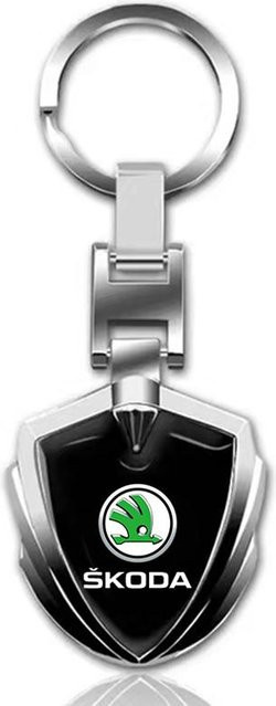 Skoda Schlüsselanhänger, Metall, grau, Unisex - Bild 1