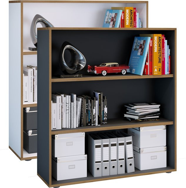VCM Holzregal Salia 3fach stehend mit variablen Fachböden H x B x T: 110 x 100 x 33 cm - Bild 1