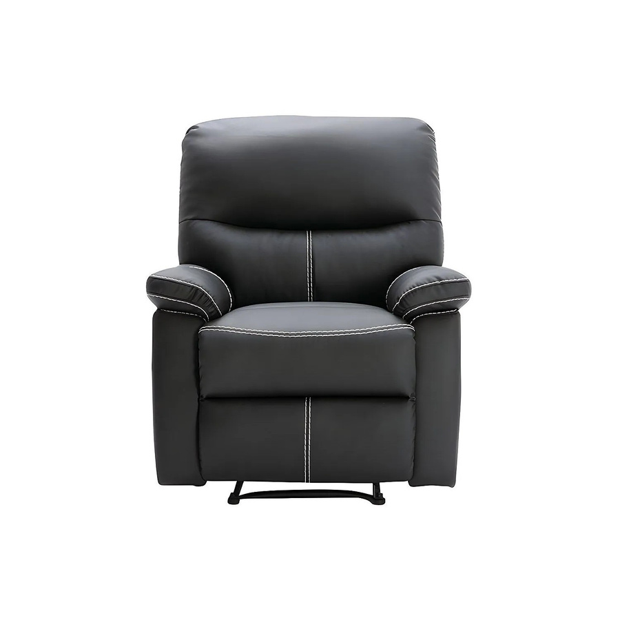 Vente-unique Relaxsessel Canby in Schwarz aus Kunstleder mit Armlehnen, Höhe: 79 cm - Bild 2