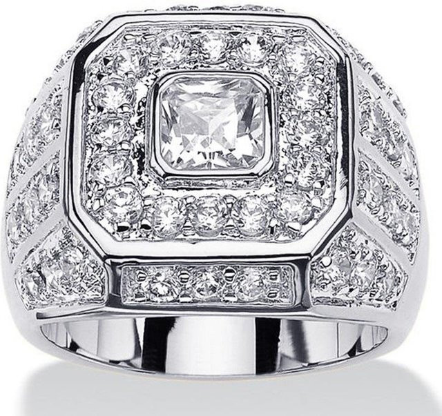 Sanjie Ring, silber, Zirkonia, Herren, Größe 9 - Bild 1