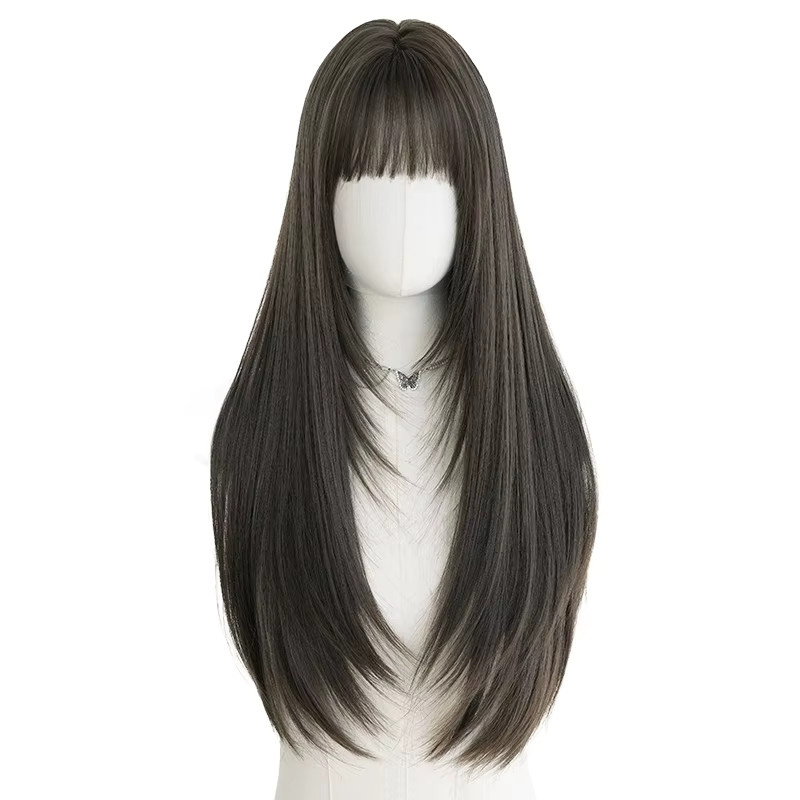 7JHH WIGS Perücke, braun, lang, glatt, synthetisch, Damen - Bild 5