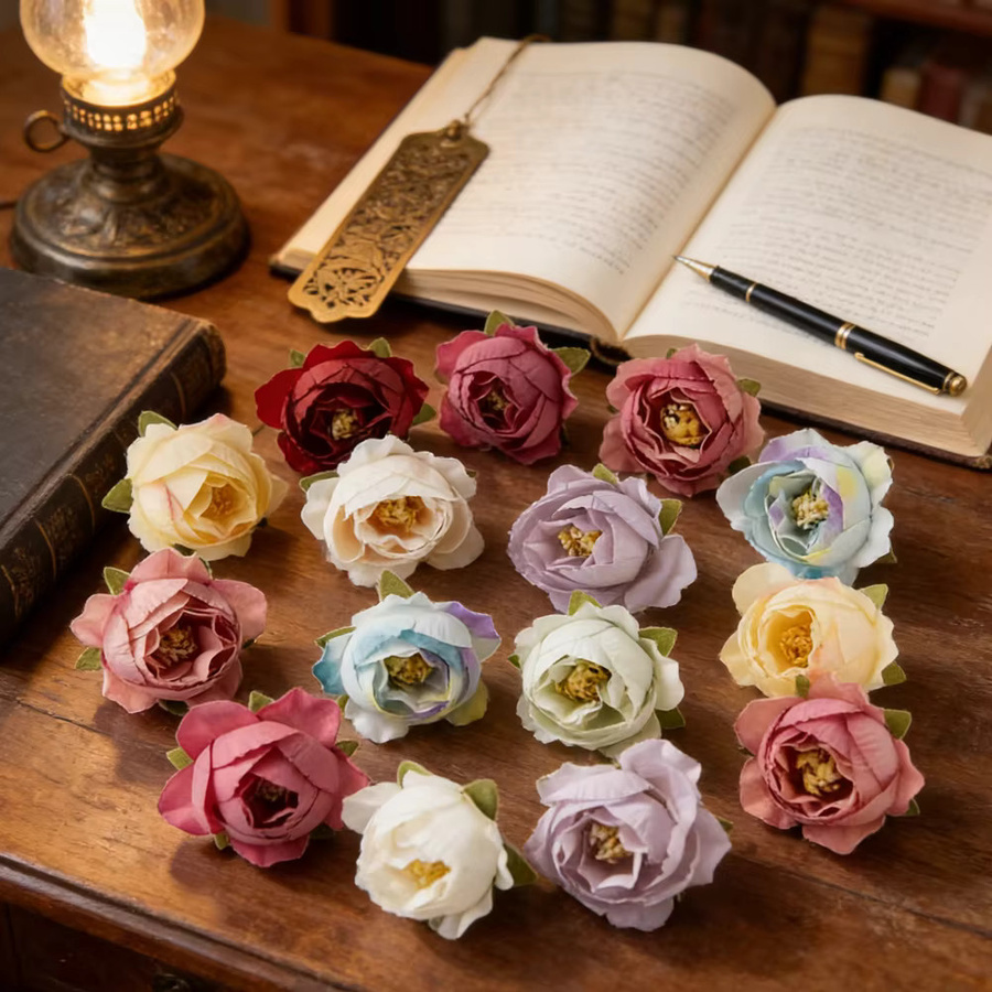 smr Seidenrosen künstliche Blumen in Mehrfarbig für Hochzeit und DIY Dekoration (10 oder 20 Stück) - Bild 2