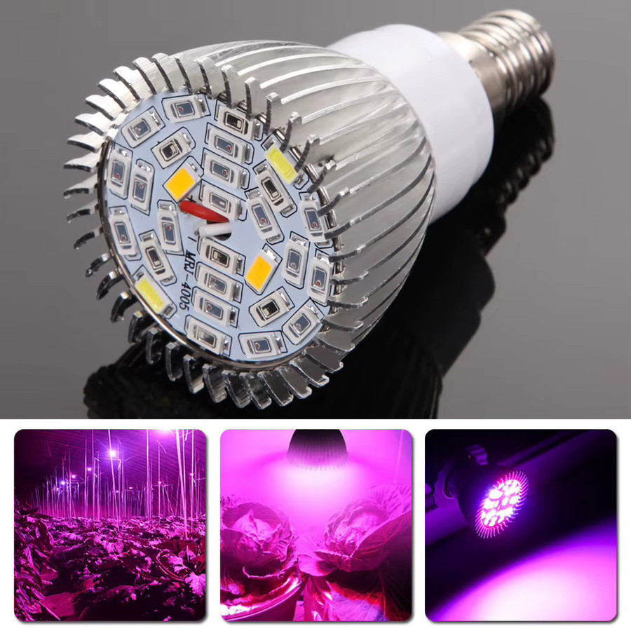 APWIKOGER Vollspektrum-LED-Wachstumslicht mit E14 Sockel für Hydrokultur, Gemüse und blühende Pflanzen - Bild 2