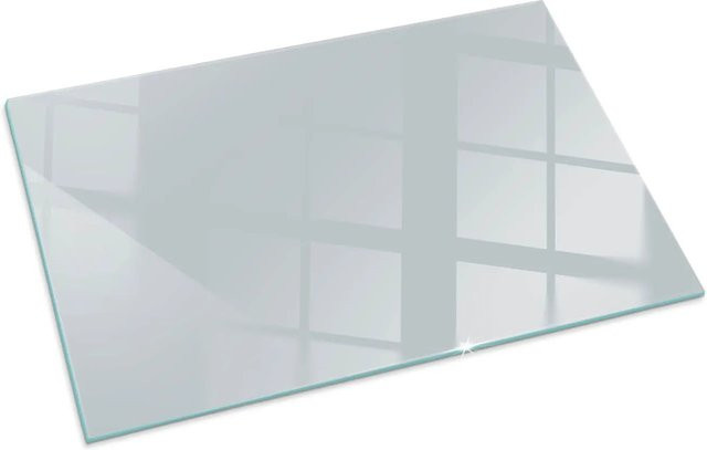 Tulup Glasplatte für Kamin in Hellgrau, B: 100 cm, H: 70 cm - Bild 1