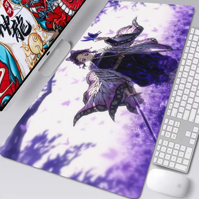 Demon Slayer Kochou Shinobu Schreibtischunterlage XXL mit Polsterung als Gaming-Mausmatte und Tastaturunterlage von Bandai - Bild 1