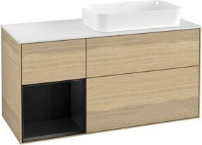 V&B Waschtischunterschrank Finion mit Wandbeleuchtung in Eichenfurnier, Farbe Braun, B/T/H: 120 x 60 cm - Bild 1