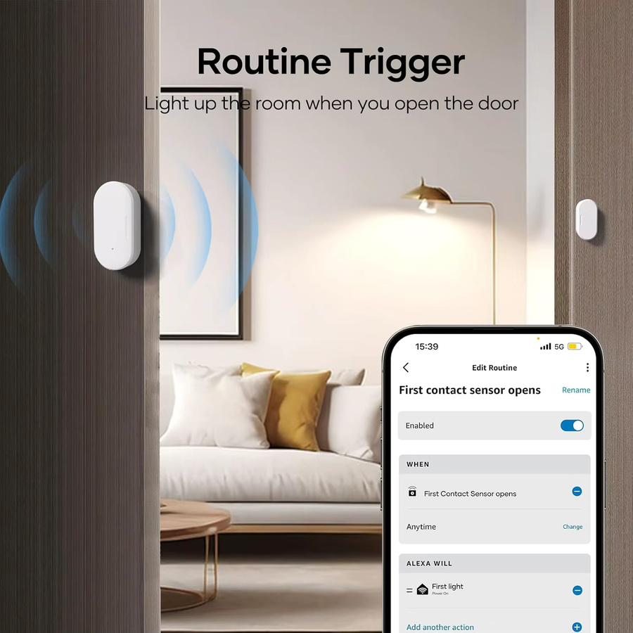 SZKOSTON Smart ZigBee Tür-Fenster-Sensor in Weiß für eWeLink App, Alexa und Google Home Assistant zur Smart Home Automation - Bild 2