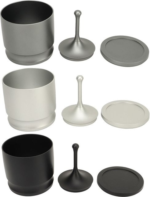 Qiilu Dosierring für Kaffeepulver aus Aluminiumlegierung, Silber, Durchmesser: 5,8 cm - Bild 1