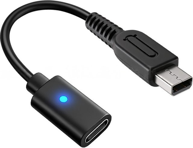 OULLX USB-C Ladekabel für Nintendo Wii U Spielcontroller in Schwarz - Bild 1