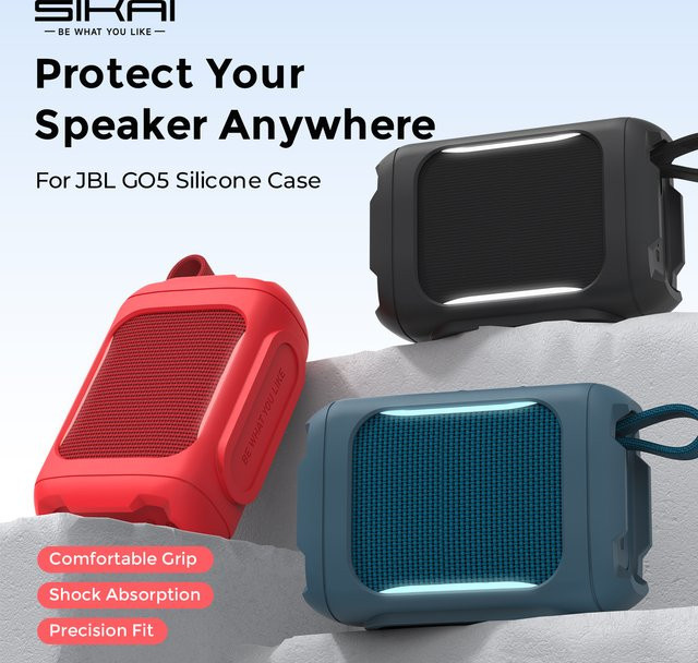 SIKAI Silikonhülle für JBL Go 5 Bluetooth-Lautsprecher, stoßfest und kratzfest - Bild 1