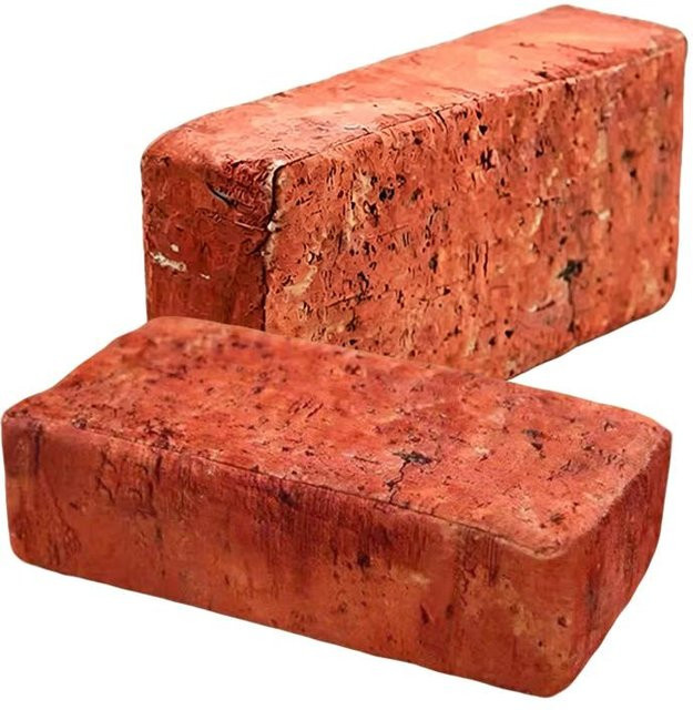 Binchi Gardens Simulationsziegelstein-Kissen aus Polyester, Rot, B/T/H: 25 x 13 x 7 cm - Bild 1
