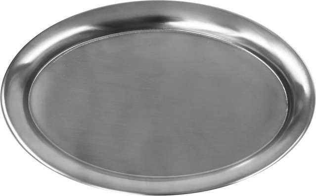 Schneider Serviertablett aus Edelstahl in Silber, oval, matt, B: 23 cm, L: 18 cm - Bild 1