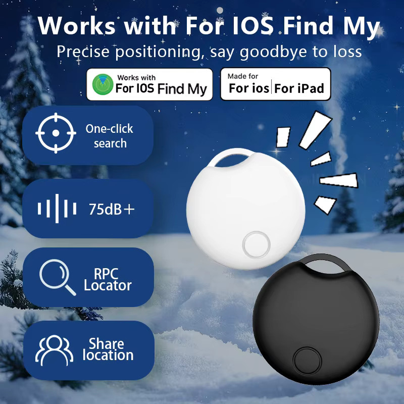 Vivilife Smart Tag Location Tracker in Schwarz für Apple Find My und iOS mit Bluetooth Sprachortung - Bild 3