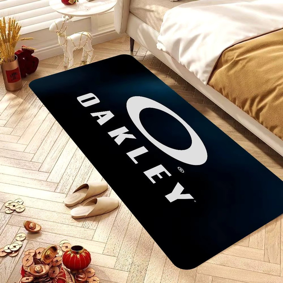 O-Oakley Bodenmatte im modernen INS-Stil, rutschfester Teppich in Schwarz für Schlafzimmer und Haushalt - Bild 5