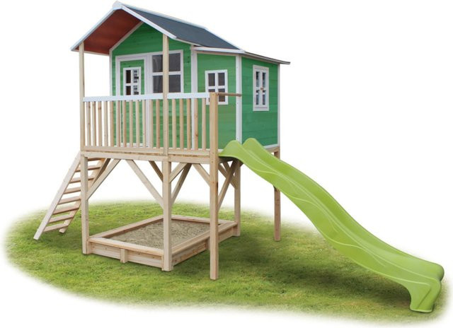 EXIT Toys Loft 750 Holzspielhaus in Grün, B/H/T: 190 x 269 x 444 cm - Bild 1