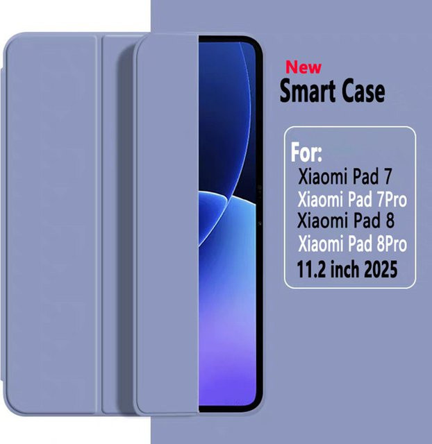 Magnetische Schutzhülle für Xiaomi Pad 8 und Pad 7 Pro 11,2 Zoll, Klappbarer Ständer aus weichem PU, Farbe: Blau - Bild 1