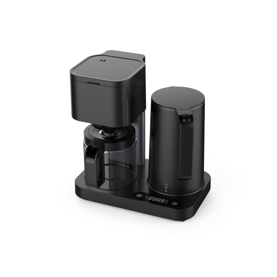 WKM 2 in 1 Kaffeemaschine und Wasserkocher KWK-1600 in Schwarz mit Glasbehälter und Touch-Display - Bild 2