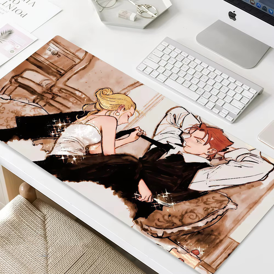 Lockedge Mauspad Manga Design rutschfest und verdickt in Multicolour für Gaming und Büro - Bild 2