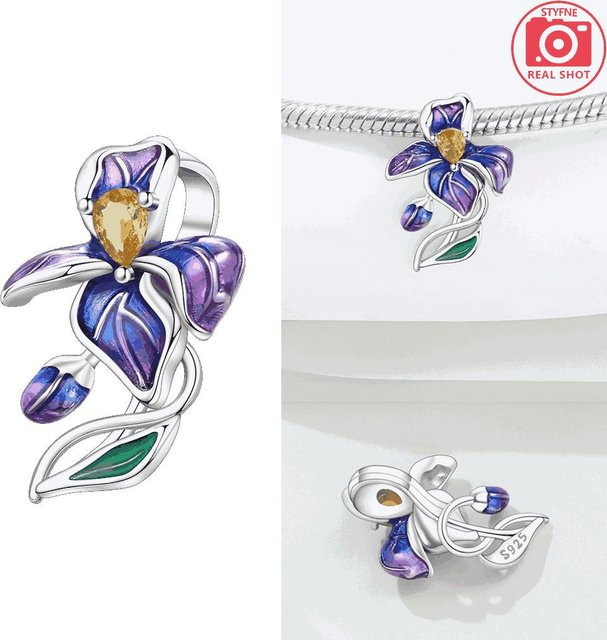 YIRAN Charms, Kupfer, Weiß, Zirkonia, Damen - Bild 1