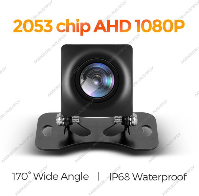 MEKEDE Wasserdichte Rückfahrkamera mit AHD 1080P Full HD, 170 Grad Sichtwinkel, Nachtsicht und Audio-Funktion in Schwarz - Bild 1