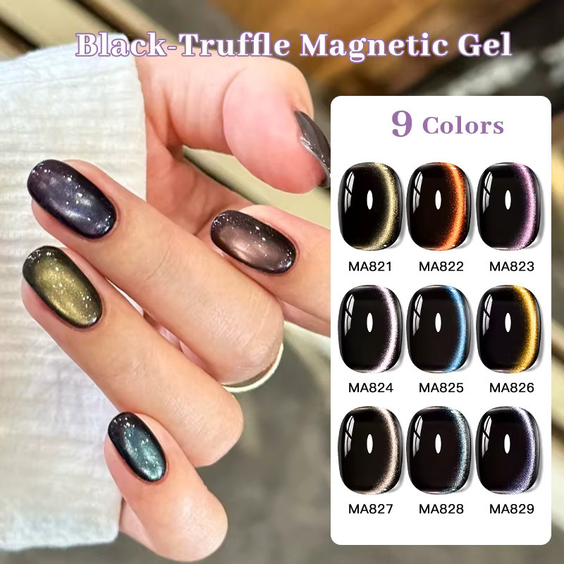 MEET ACROSS Auroras Cat Magnetischer Gel-Nagellack, 7 ml, lila wasserblau, Chrom, glitzernd - Bild 2