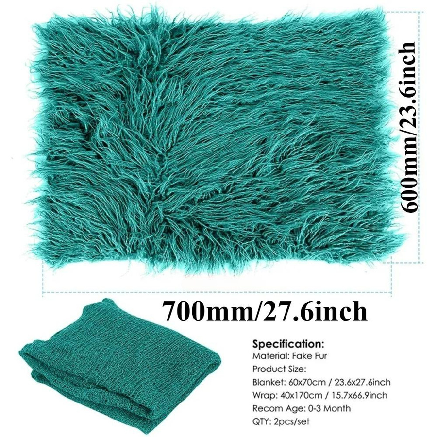 Fashnics Wickeldecke für Neugeborenen-Fotografie in Violett mit welliger Struktur - Bild 3