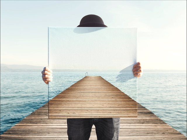 Keilrahmenbild JETTY von PRO ART, abstraktes Motiv in Multicolour und Weiß, modern und sommerlich - Bild 1
