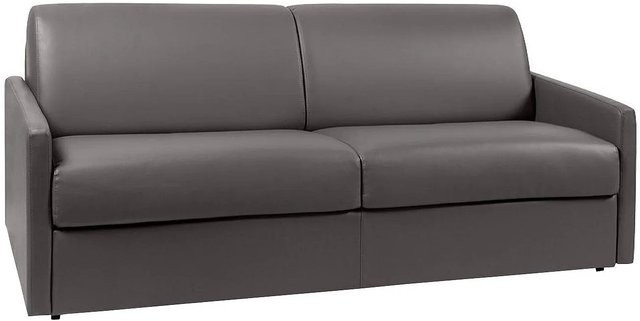 Vente-unique Schlafsofa Calife in Grau mit Kunstlederbezug, Breite: 190 cm - Bild 1