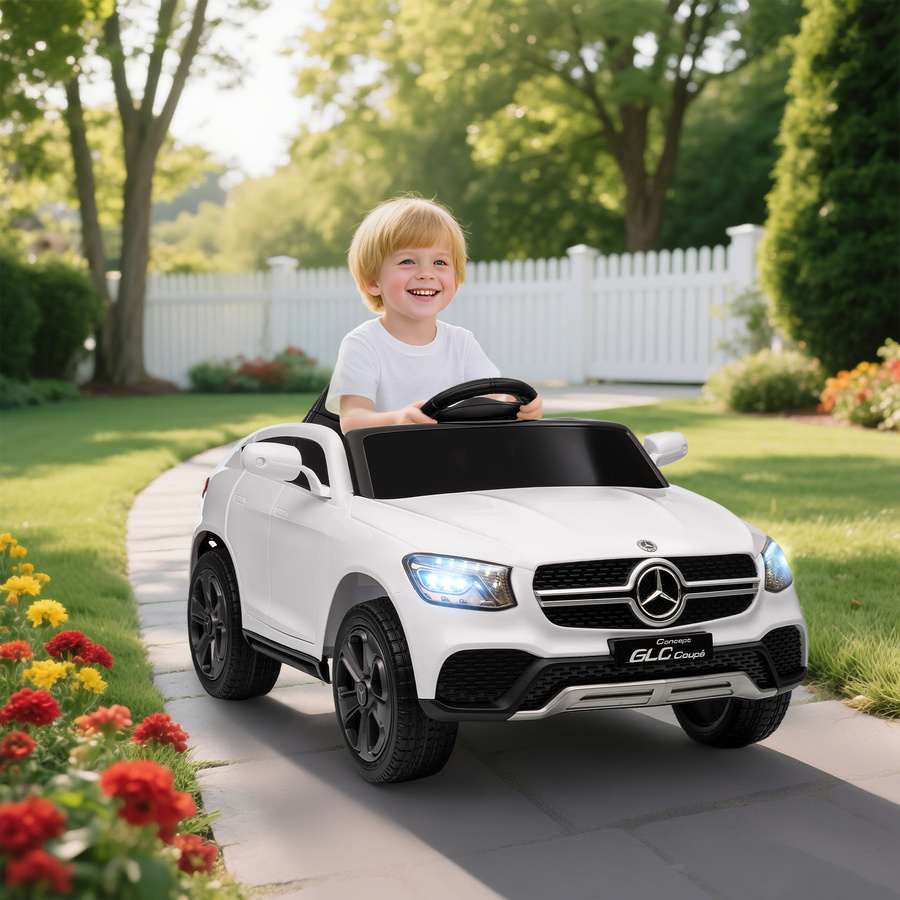 AIYAPLAY Mercedes-Benz Concept GLC Coupe Kinder Elektroauto, Weiß, ab 3 Jahre - Bild 2
