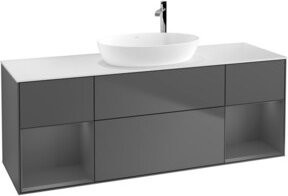 V&B Waschtischunterschrank Finion in Anthrazit lackiert, Breite: 160 cm - Bild 1