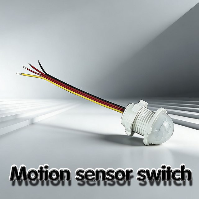 IKSLED PIR Bewegungsmelder Infrarot-Körpersensor-Schalter für 12V 24V DC Außen- und Innenbeleuchtung in Weiß - Bild 1