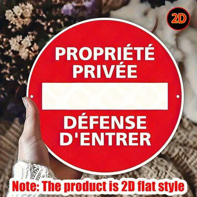 Rundes Aluminiumschild Potdemiel No Entry in Rot, kreisförmiges Metallschild Durchmesser: 20 cm - Bild 1