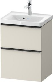 Duravit Waschtischunterschrank D-Neo in Weiß und Taupe, 1 Schrank, B/T/H: 48,4 x 37,2 x 62,5 cm - Bild 1