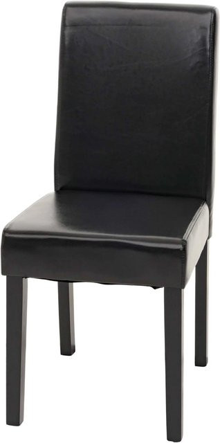 CHEFGASTRO Esszimmerstuhl Modern in Schwarz mit Kunstleder, B/T/H: 43 x 56 x 90 cm, Sitzhöhe: 45 cm - Bild 1